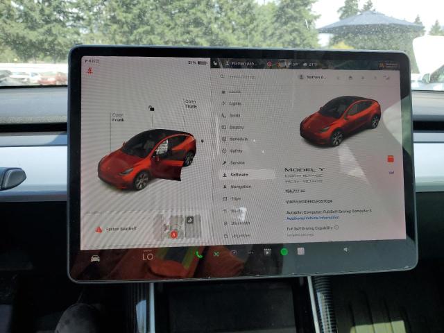 5YJYGDEE0LF057024 - 2020 TESLA MODEL Y Կարմիր լուսանկար 9