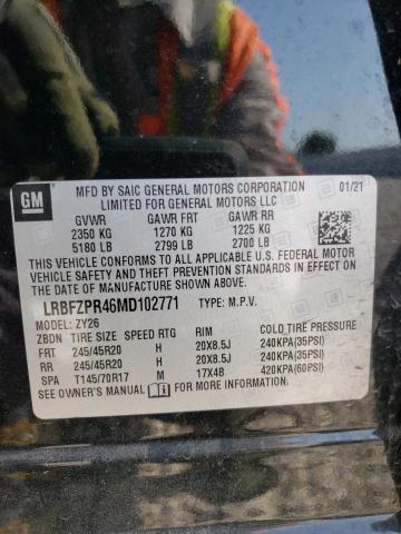 LRBFZPR46MD102771 - 2021 BUICK ENVISION ESSENCE BLACK photo 12