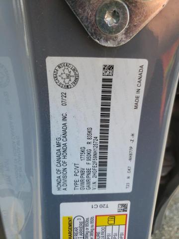2HGFE2F59NH125724 - 2022 HONDA CIVIC SPORT GRAY photo 13