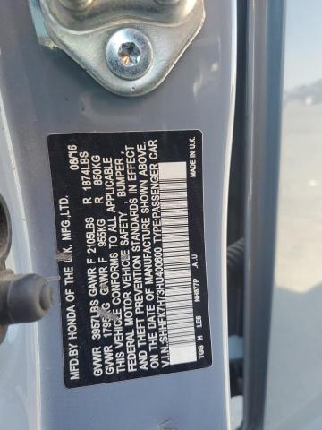 SHHFK7H73HU400600 - 2017 HONDA CIVIC EXL Boz foto 12