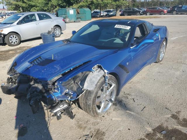 1G1YE2D74E5102136 - 2014 CHEVROLET CORVETTE STINGRAY 3LT BLUE photo 2