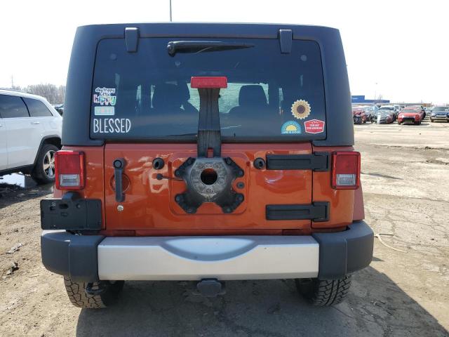 1C4AJWBG2EL293971 - 2014 JEEP WRANGLER SAHARA ORANGE photo 6