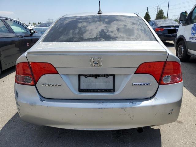 JHMFA36298S031358 - 2008 HONDA CIVIC HYBRID SILVER photo 6