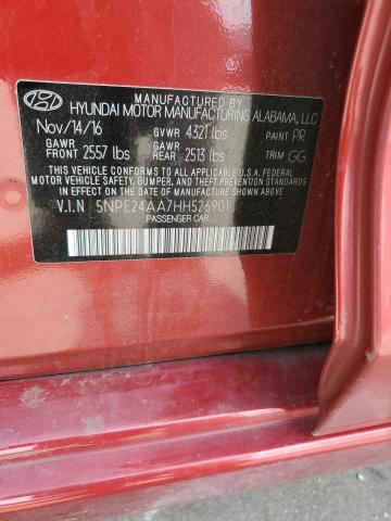 5NPE24AA7HH526901 - 2017 HYUNDAI SONATA ECO RED photo 12