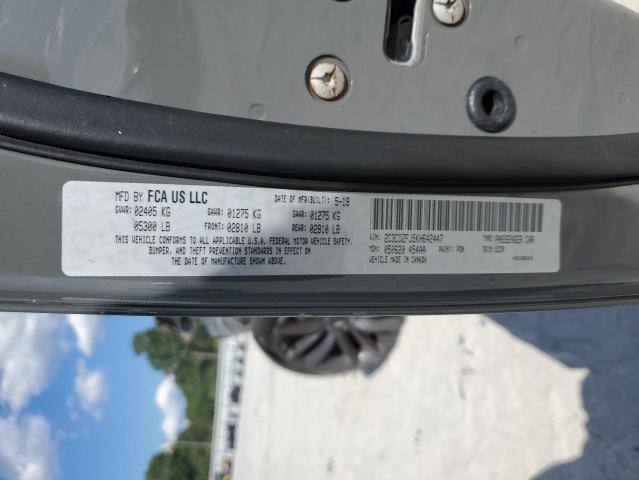 2C3CDZFJ5KH642447 - 2019 DODGE CHALLENGER R/T SCAT PACK GRAY photo 12