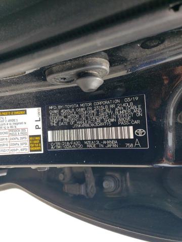 JTNK4RBEXK3049715 - 2019 TOYOTA COROLLA SE BLACK photo 13