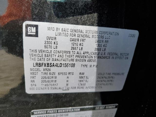 LRBFXBSA4LD156108 - 2020 BUICK ENVISION PREFERRED BLACK photo 12