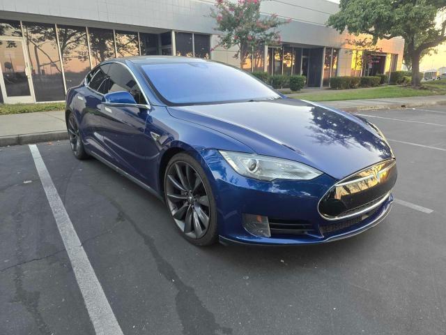 5YJSA1E28FF112321 - 2015 TESLA MODEL S ლურჯი ფოტო 1