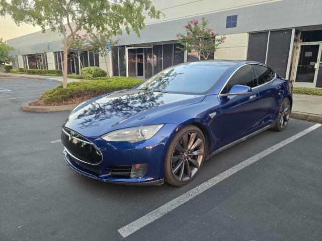 5YJSA1E28FF112321 - 2015 TESLA MODEL S BLUE photo 2