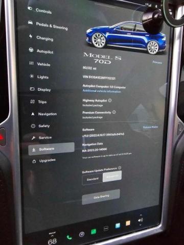 5YJSA1E28FF112321 - 2015 TESLA MODEL S ლურჯი ფოტო 8