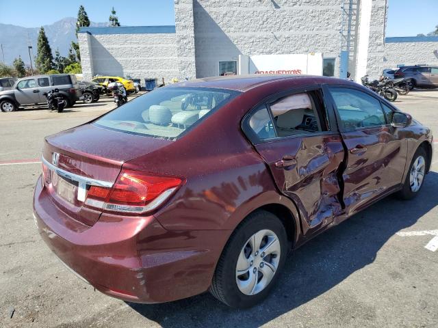 2HGFB2F53EH523388 - 2014 HONDA CIVIC LX BURGUNDY photo 3