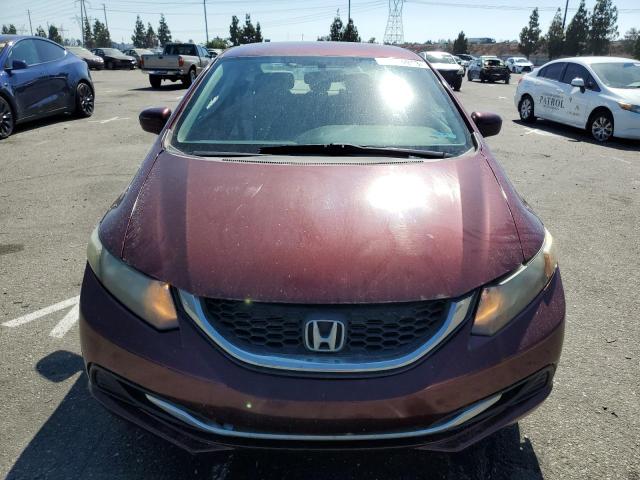 2HGFB2F53EH523388 - 2014 HONDA CIVIC LX BURGUNDY photo 5