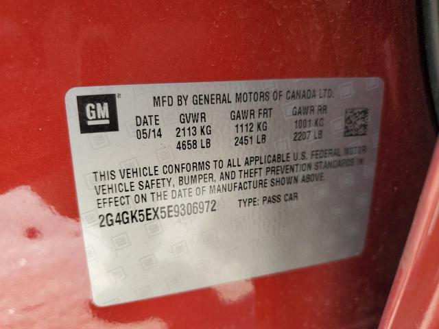 2G4GK5EX5E9306972 - 2014 BUICK REGAL 红色 照片 12