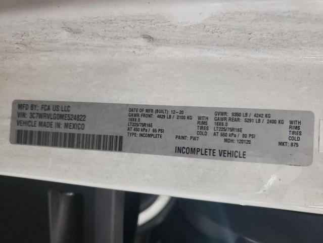 3C7WRVLG0ME524822 - 2021 RAM PROMASTER 3500 STANDARD Weiß Foto 13