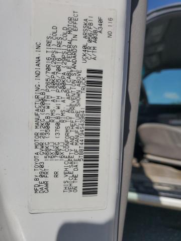 5TBBT44194S439641 - 2004 TOYOTA TUNDRA ACCESS CAB SR5 WHITE photo 12