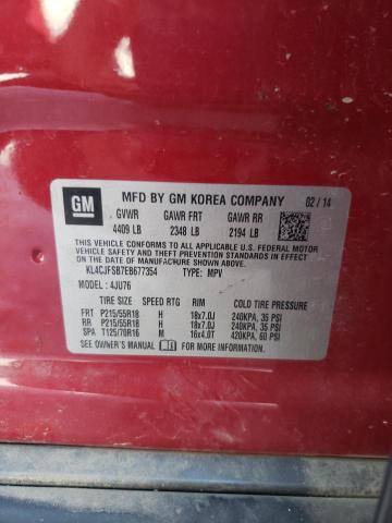 KL4CJFSB7EB677354 - 2014 BUICK ENCORE CONVENIENCE Qara foto 13