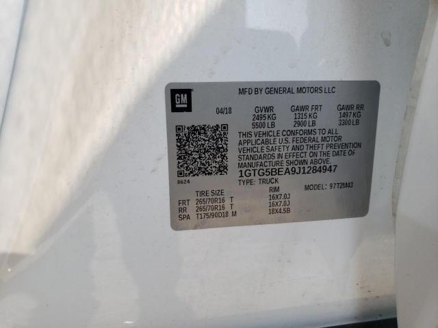 1GTG5BEA9J1284947 - 2018 GMC CANYON WHITE photo 12