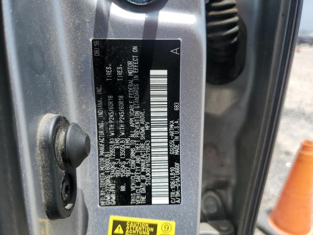 5TDJKRFH1GS319043 - 2016 TOYOTA HIGHLANDER XLE Gümüş foto 13