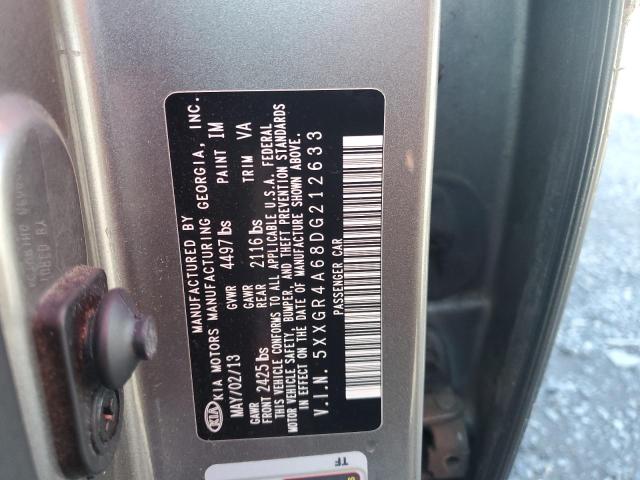 5XXGR4A68DG212633 - 2013 KIA OPTIMA SX SILVER photo 12