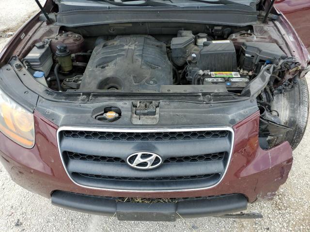 5NMSH13E39H240591 - 2009 HYUNDAI SANTA FE SE MAROON photo 12