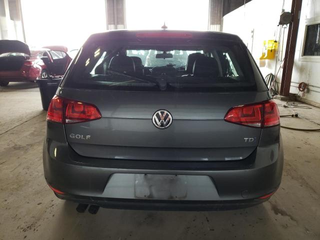 3VW2A7AU0FM053428 - 2015 VOLKSWAGEN GOLF TDI GRAY photo 6