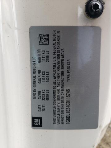 1G6DL1E34C0116746 - 2012 CADILLAC CTS PERFORMANCE COLLECTION Ақ фото 13