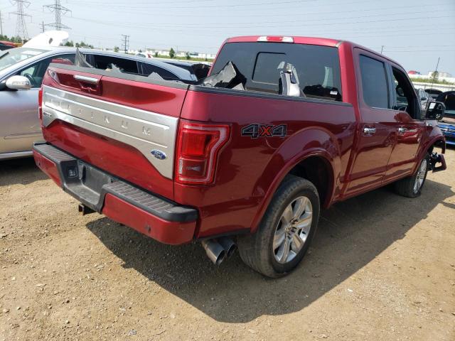 1FTEW1EG6HFA29754 - 2017 FORD F150 SUPERCREW RED photo 3