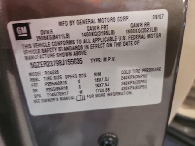 5GZER23798J155635 - 2008 SATURN OUTLOOK XR ყავისფერი ფოტო 12