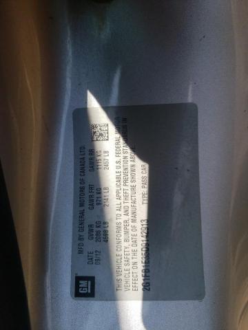 2G1FB1E35D9142913 - 2013 CHEVROLET CAMARO LT SILVER photo 12