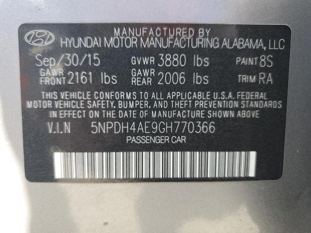 5NPDH4AE9GH770366 - 2016 HYUNDAI ELANTRA SE SILVER photo 13