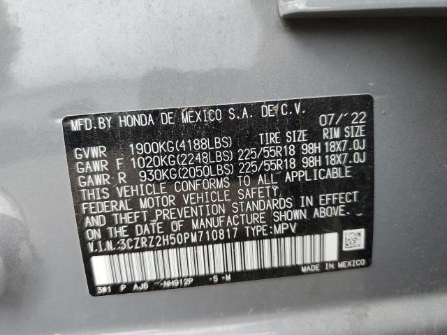 3CZRZ2H50PM710817 - 2023 HONDA HR-V SPORT 灰色 照片 13