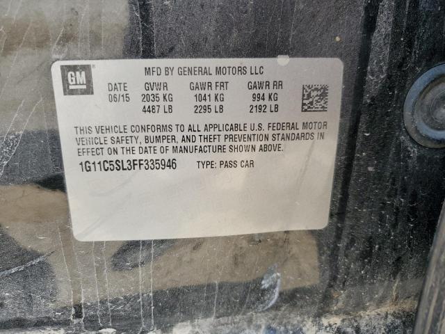 1G11C5SL3FF335946 - 2015 CHEVROLET MALIBU 1LT 黑色 照片 13