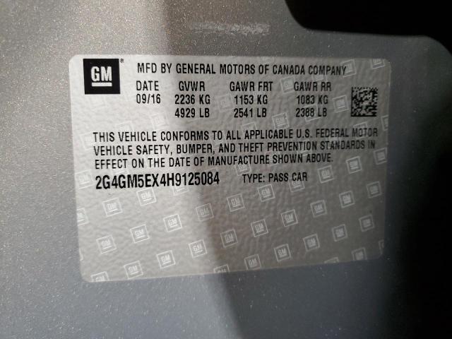 2G4GM5EX4H9125084 - 2017 BUICK REGAL 灰色 照片 12