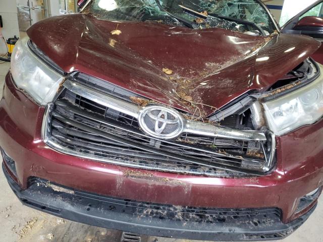 5TDKKRFH1ES023957 - 2014 TOYOTA HIGHLANDER XLE Bordo foto 12