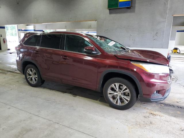 5TDKKRFH1ES023957 - 2014 TOYOTA HIGHLANDER XLE Bordo foto 4