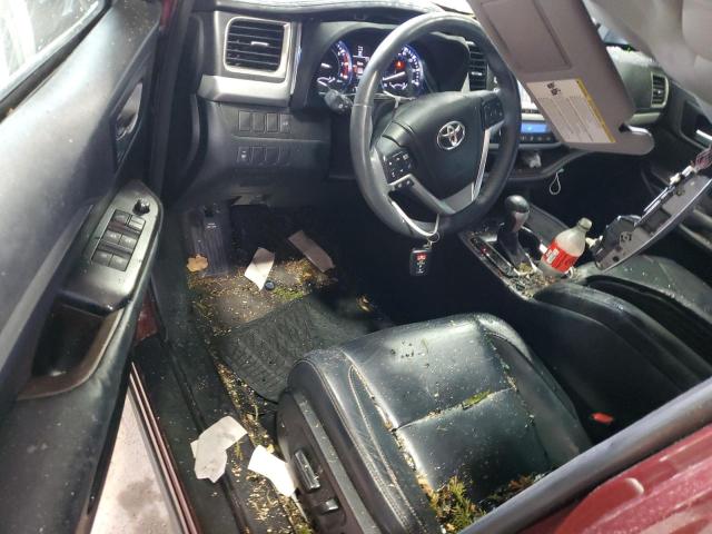 5TDKKRFH1ES023957 - 2014 TOYOTA HIGHLANDER XLE Bordo foto 8