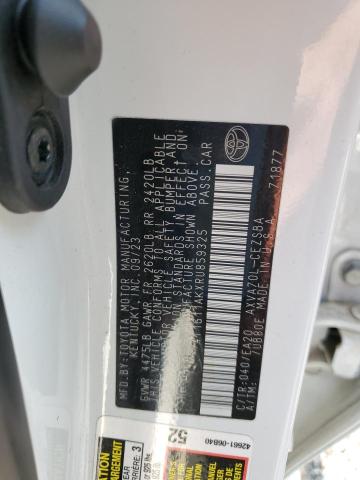 4T1G11AKXRU859325 - 2024 TOYOTA CAMRY SE NIGHT SHADE WHITE photo 12