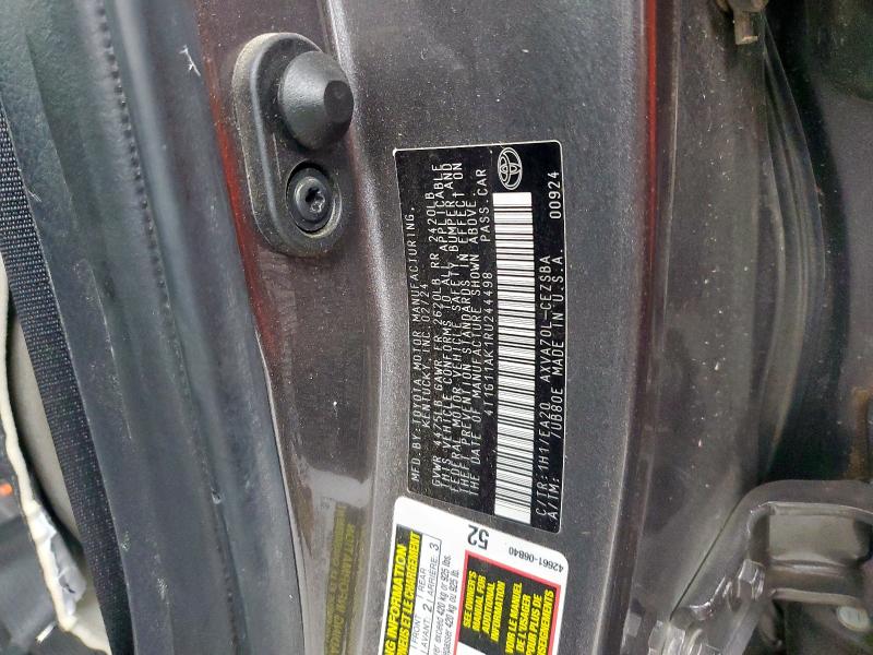 4T1G11AK1RU244498 - 2024 TOYOTA CAMRY SE NIGHT SHADE GRAY photo 12