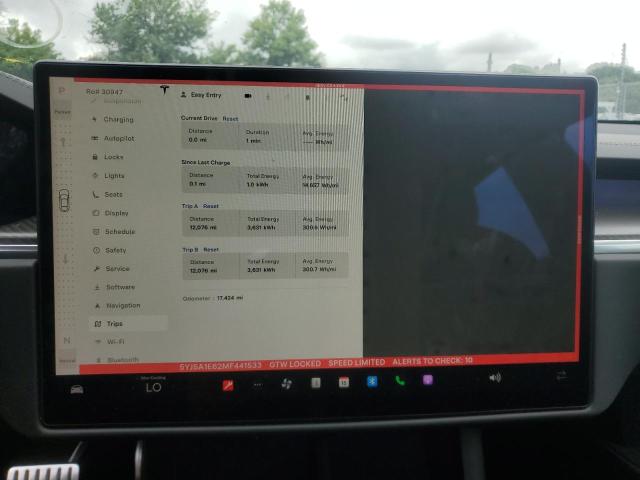 5YJSA1E62MF441533 - 2021 TESLA MODEL S GRAY photo 9