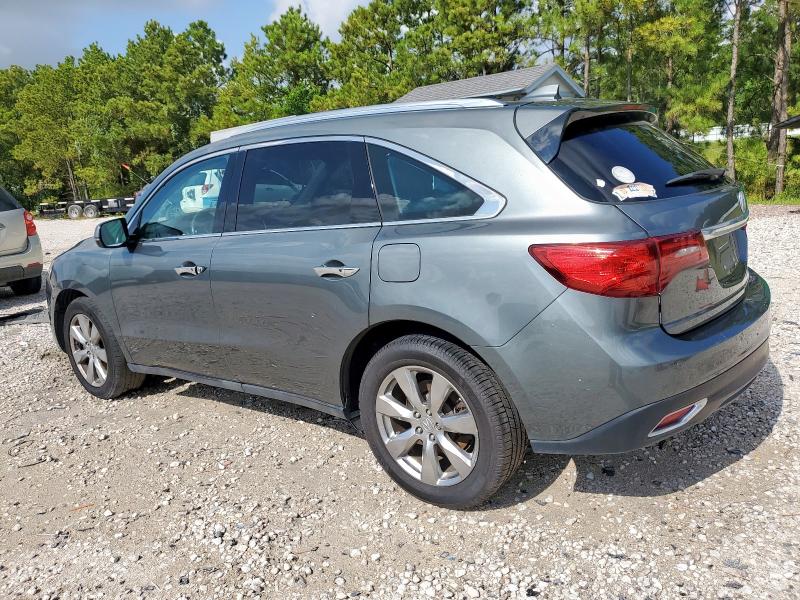 5FRYD3H8XEB012456 - 2014 ACURA MDX ADVANCE GRAY photo 2