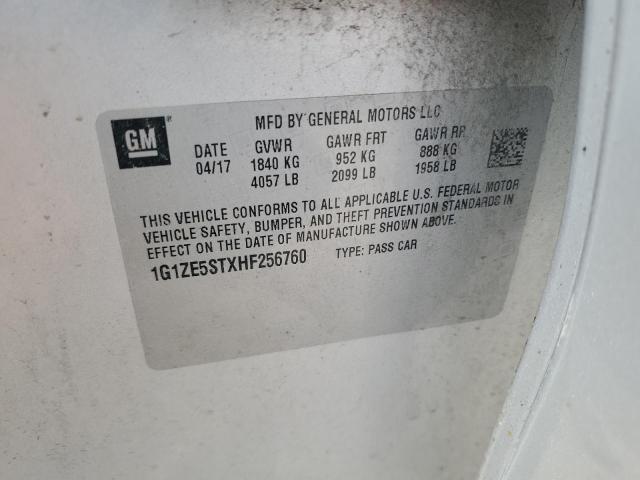 1G1ZE5STXHF256760 - 2017 CHEVROLET MALIBU LT GRAY photo 12