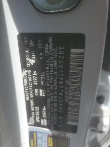 5XXGT4L34JG263286 - 2018 KIA OPTIMA LX 白色 照片 12