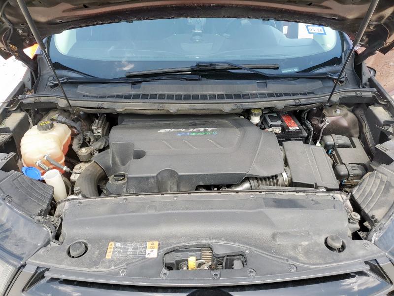 2FMTK3AP7FBB20725 - 2015 FORD EDGE SPORT MAROON photo 12