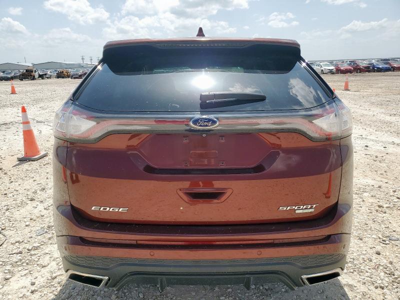 2FMTK3AP7FBB20725 - 2015 FORD EDGE SPORT MAROON photo 6