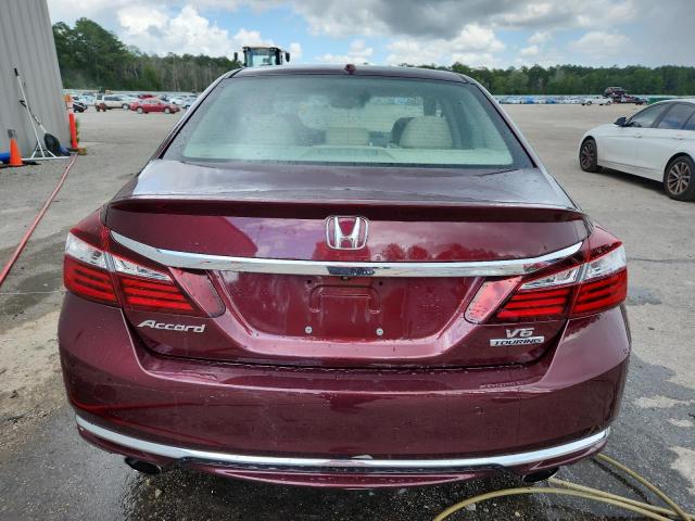 1HGCR3F99GA030758 - 2016 HONDA ACCORD TOURING 勃艮第红 照片 6