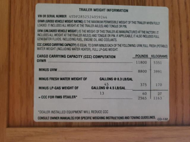 4YDF2852524059244 - 2002 KEYSTONE MONTANA 白色 照片 10