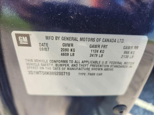 2G1WT58K889200719 - 2008 CHEVROLET IMPALA LT 蓝色 照片 13