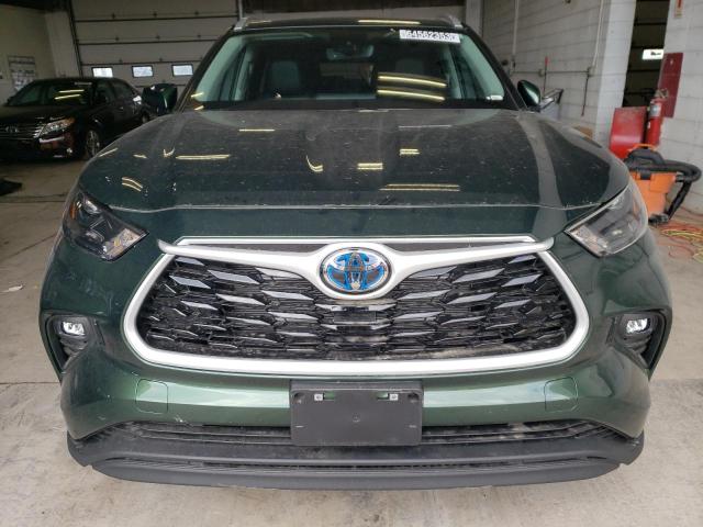 5TDKBRCH3PS585379 - 2023 TOYOTA HIGHLANDER HYBRID XLE GREEN photo 5