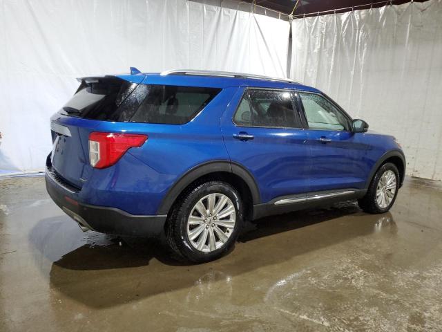 1FM5K8FW8LGA42353 - 2020 FORD EXPLORER LIMITED BLUE photo 3