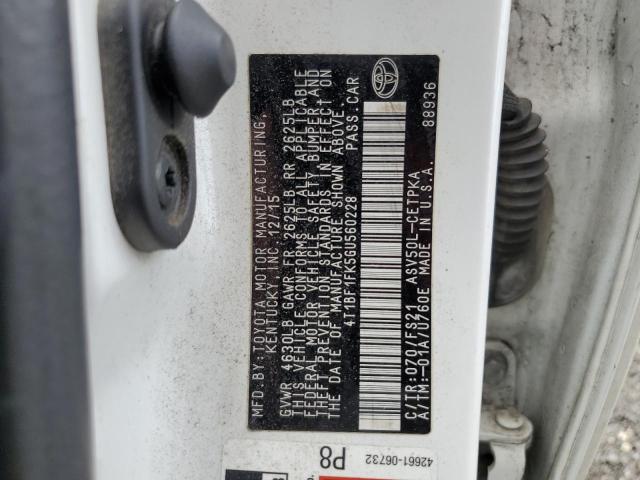 4T1BF1FK5GU560228 - 2016 TOYOTA CAMRY LE 白色 照片 12